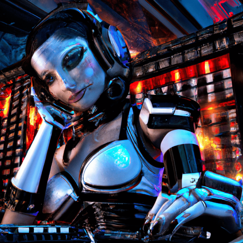 DALL·E - Sci-fi art - Robot DJ