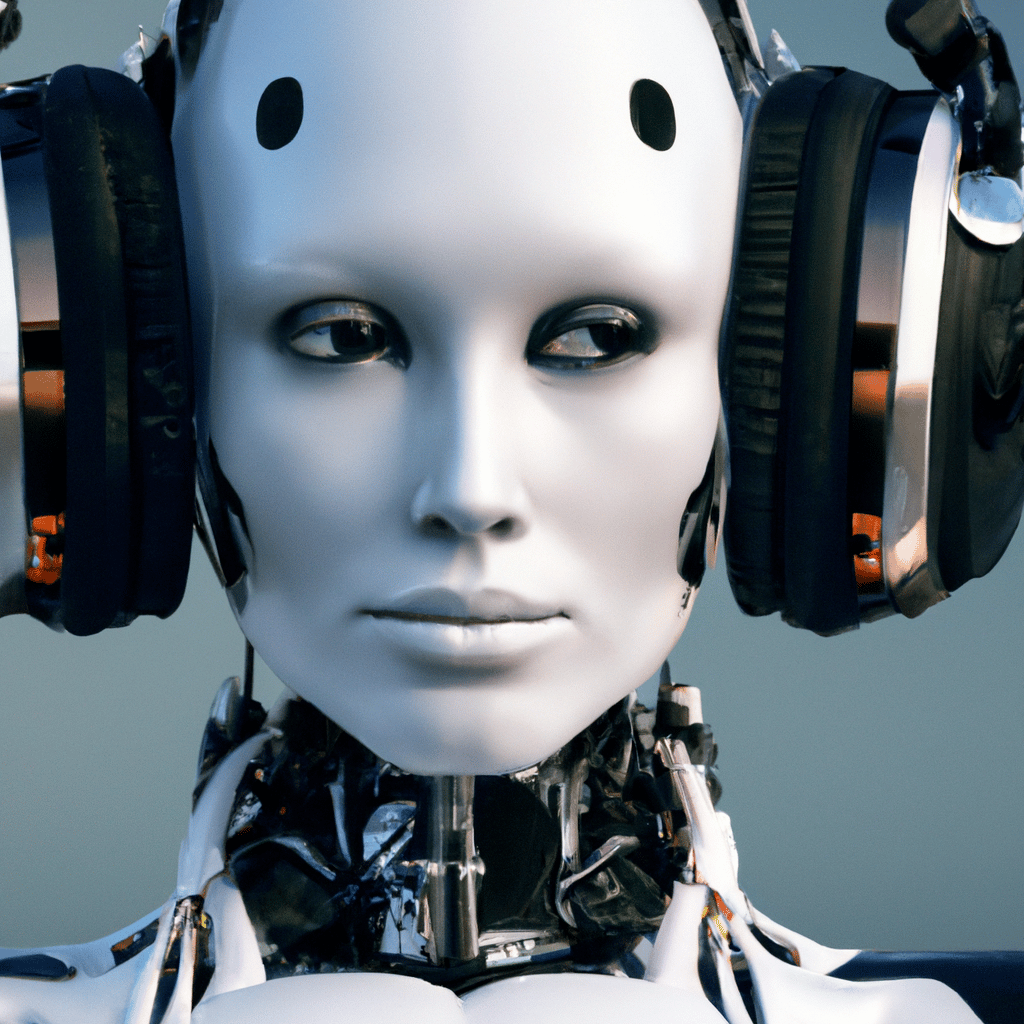 DALL·E - Sci-fi art - Robot with giant headphones