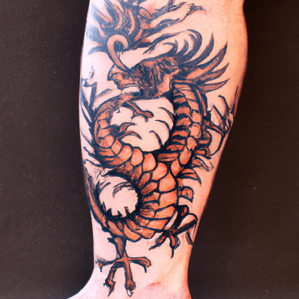 DALL·E - Chinese dragon tattoo