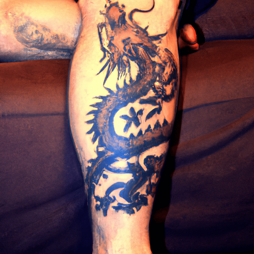 DALL·E - Chinese dragon tattoo