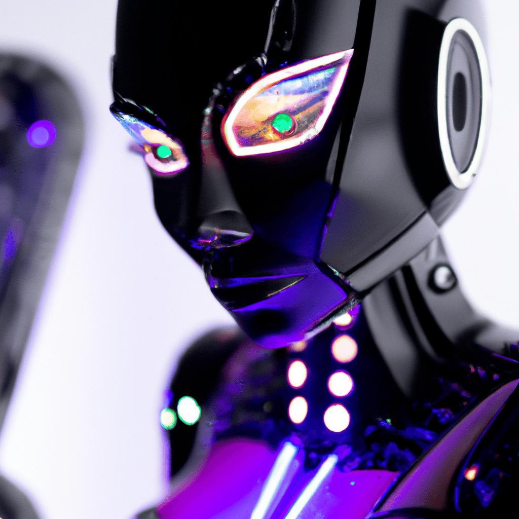 DALL·E - Sci-fi art - Female robot scanning target