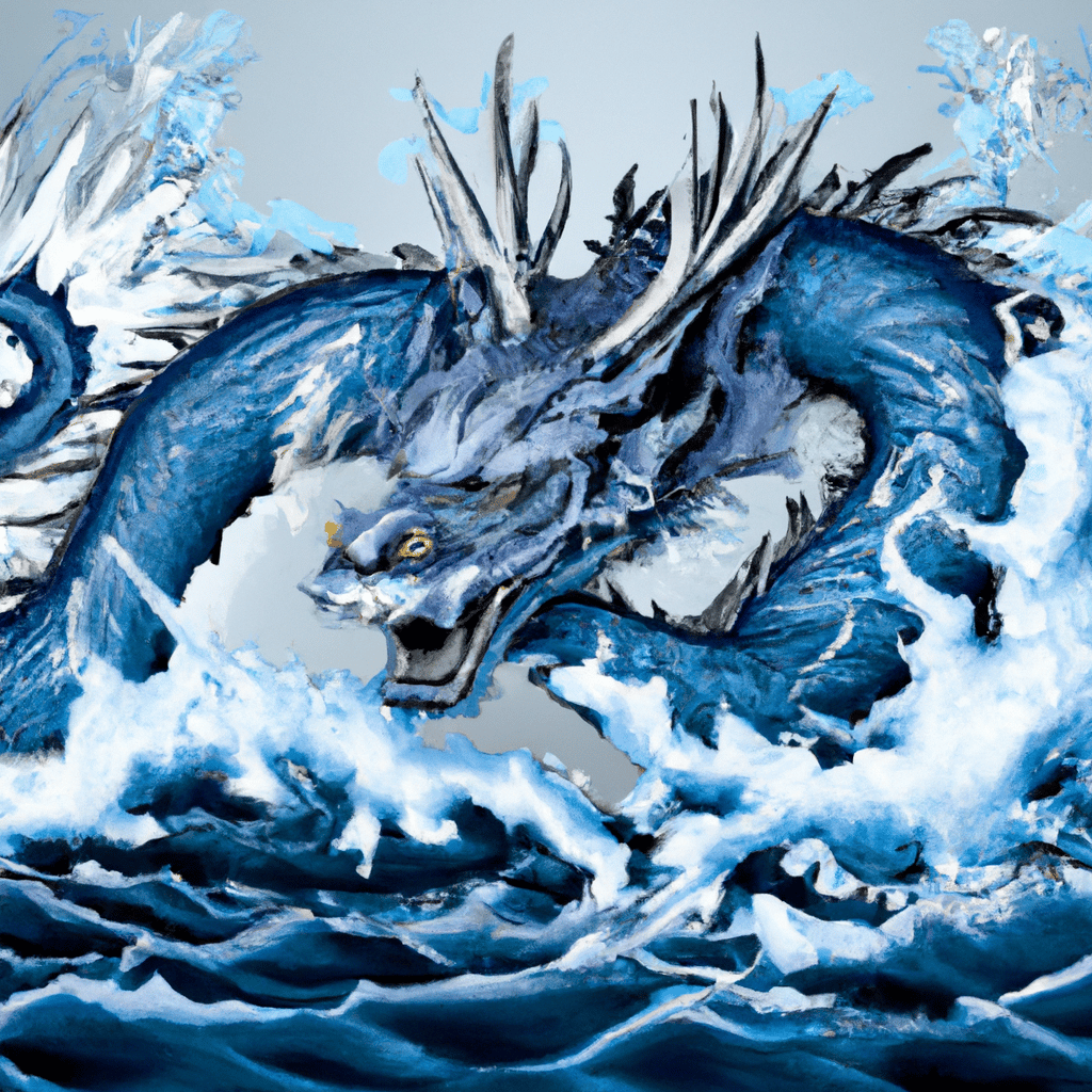 DALL·E - Chinese traditional water dragon