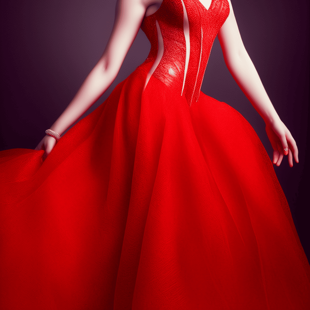 Stable Diffusion - Red gala dress