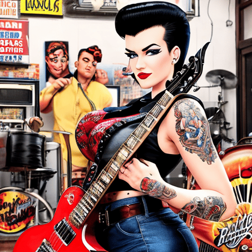 Stable Diffusion - Rockabilly album cover